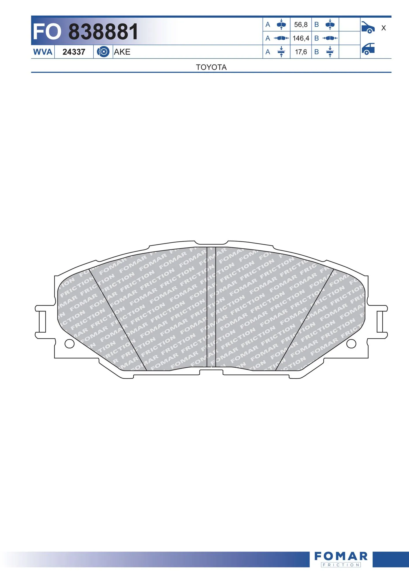 Brake Pad Set, disc brake